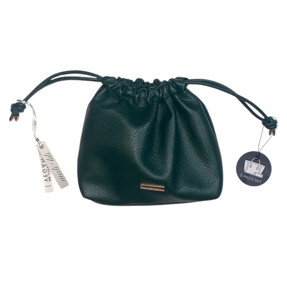 NWT Mali & Lili Green Vegan Crossbody Bag with Pouch - Picture 5 of 17